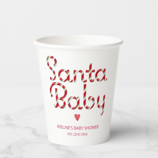 Kerstman Baby Baby shower Cups Papieren Bekers (Voorkant)
