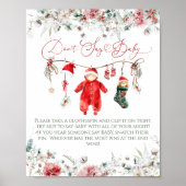 Kerstman Baby Baby shower Spel Poster (Voorkant)