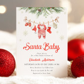 Kerstman Baby Baby Shower Uitnodiging