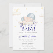 Kerstman Baby Boy Douche Uitnodiging (Voorkant)