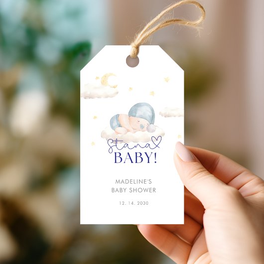 Kerstman Baby Boy Shower Cadeaulabel