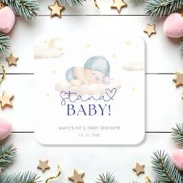 Kerstman Baby Boy Shower Kartonnen Onderzetters