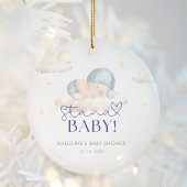 Kerstman Baby Boy Shower Keramisch Ornament