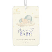 Kerstman Baby Boy Shower Luchtverfrisser (Achterkant)