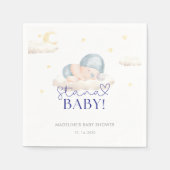 Kerstman Baby Boy Shower Servet (Voorkant)