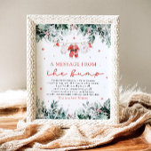 Kerstman Baby Een bericht van het Bump Sign Poster