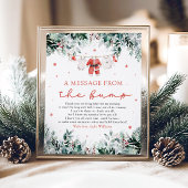 Kerstman Baby Een bericht van het Bump Sign Poster
