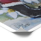 Kerstman, Baby en Puppy Poster (Hoek)