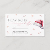 Kerstman Baby Hoe groot is mama's buik Informatiekaartje (Voorkant)