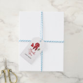 Kerstman Baby Kerst Baby Shower Cadeaulabel (Met Touw)