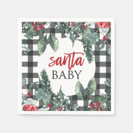 Kerstman Baby Kerst Baby Shower Servet