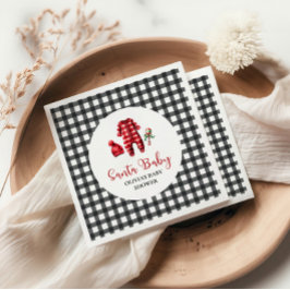 Kerstman Baby Kerst Baby Shower Servet