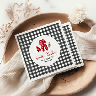 Kerstman Baby Kerst Baby Shower Servet