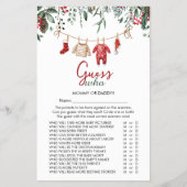 Kerstman Baby kerst 'Guess Who' Baby shower Spel Flyer (Voorkant)