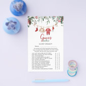 Kerstman Baby kerst 'Guess Who' Baby shower Spel Flyer (Enkel)