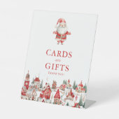 Kerstman Baby Kerst Kaarten en geschenken Reclamebord Met Voetstuk (Voorkant)