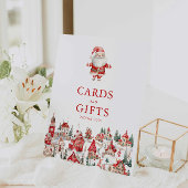 Kerstman Baby Kerst Kaarten en geschenken Reclamebord Met Voetstuk