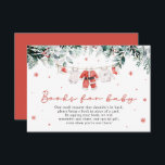 Kerstman Baby Kerst Kledinglijn Boeken voor Baby Informatiekaartje<br><div class="desc">De Red Santa Baby Winter Christmas Clothesline Books voor Baby Enclosure Kaart is een charmante aanvulling op uw vakantie-thema baby shower. Met een feestelijk rood kleurenpalet en schattige babykleding die aan een op de winter geïnspireerde waslijn hangt, is deze kaart ideaal om gasten aan te moedigen een boek mee te...</div>