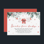 Kerstman Baby Kerst Kledinglijn Boeken voor Baby Informatiekaartje<br><div class="desc">De Red Santa Baby Winter Christmas Clothesline Books voor Baby Enclosure Kaart is een charmante aanvulling op uw vakantie-thema baby shower. Met een feestelijk rood kleurenpalet en schattige babykleding die aan een op de winter geïnspireerde waslijn hangt, is deze kaart ideaal om gasten aan te moedigen een boek mee te...</div>