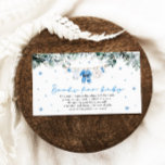 Kerstman Baby Kerst Kledinglijn Boeken voor Baby Informatiekaartje<br><div class="desc">Nodig uw gasten uit om een baby-bibliotheek te bouwen met onze charmante Blue Boy Santa Baby Christmas Clothesline Books voor Baby Tickets! 🎅📚👶 Met een feestelijke blauwe kledinglijn met kerstthema en schattige babykleding zijn deze tickets ideaal voor een op vakantie geïnspireerd baby shower. Moedig gasten aan om een boek mee...</div>