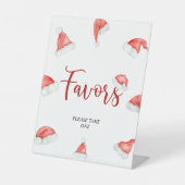 Kerstman Baby Kerstdouche Favorieten Teken Reclamebord Met Voetstuk (Voorkant)