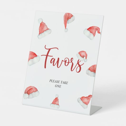 Kerstman Baby Kerstdouche Favorieten Teken Reclamebord Met Voetstuk (Voorkant)