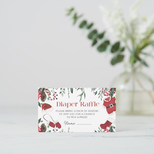 Kerstman Baby Kleding Kerstmiswinter luier verloti Informatiekaartje (Staand voorkant)