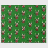 Kerstman Baby Krampus Cadeaupapier (Vlak)