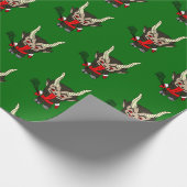 Kerstman Baby Krampus Cadeaupapier (Hoek)