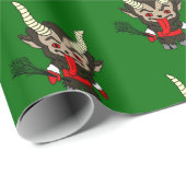 Kerstman Baby Krampus Cadeaupapier (Rol Hoek)