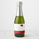 Kerstman Baby Pop het Wanneer Ze Poppen Mini Sparkling Wijnetiket (Voorkant)