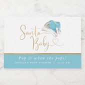 Kerstman Baby Pop het Wanneer Ze Poppen Mini Sparkling Wijnetiket (Enkel label)