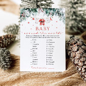 Kerstman Baby rond de wereld Baby shower Kaart