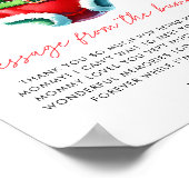 Kerstman Baby shower Bericht van de Bump Poster (Hoek)