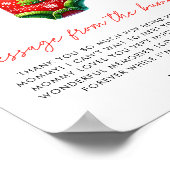 Kerstman Baby shower Bericht van de Bump Poster (Hoek)