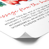 Kerstman Baby shower Bericht van de Bump Poster (Hoek)