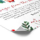 Kerstman Baby shower Bericht van de Bump Poster (Hoek)