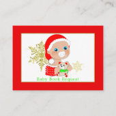 Kerstman Baby shower Boek Aanvraag Informatiekaartje (Achterkant)