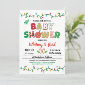 Kerstman baby shower genderneutraal kaart (Staand voorkant)