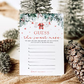 Kerstman Baby shower Guess The Sweet Mess Kaart