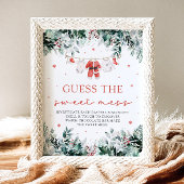 Kerstman Baby shower Guess The Sweet Mess Poster