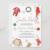 Kerstman Baby shower Kerstmiskledij Winter Kaart (Voorkant)