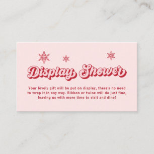 Kerstman Baby shower Kerstshow Douche Informatiekaartje