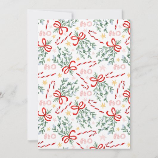 Kerstman Baby shower Meisje Rood Roze Schattige Kaart (Achterkant)