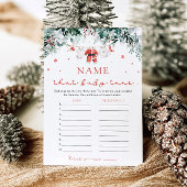 Kerstman Baby shower Naam dat Baby Tune Kaart