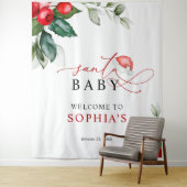 Kerstman Baby shower Tapestry Wandkleed (In situ)