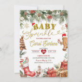 Kerstman Baby Sprinkle Baby shower Kaart (Voorkant)