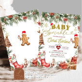Kerstman Baby Sprinkle Baby shower Kaart