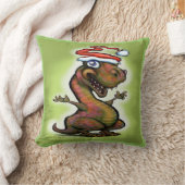 Kerstman Baby T-Rex Dinosaur Kussen (Deken)