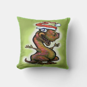 Kerstman Baby T-Rex Dinosaur Kussen